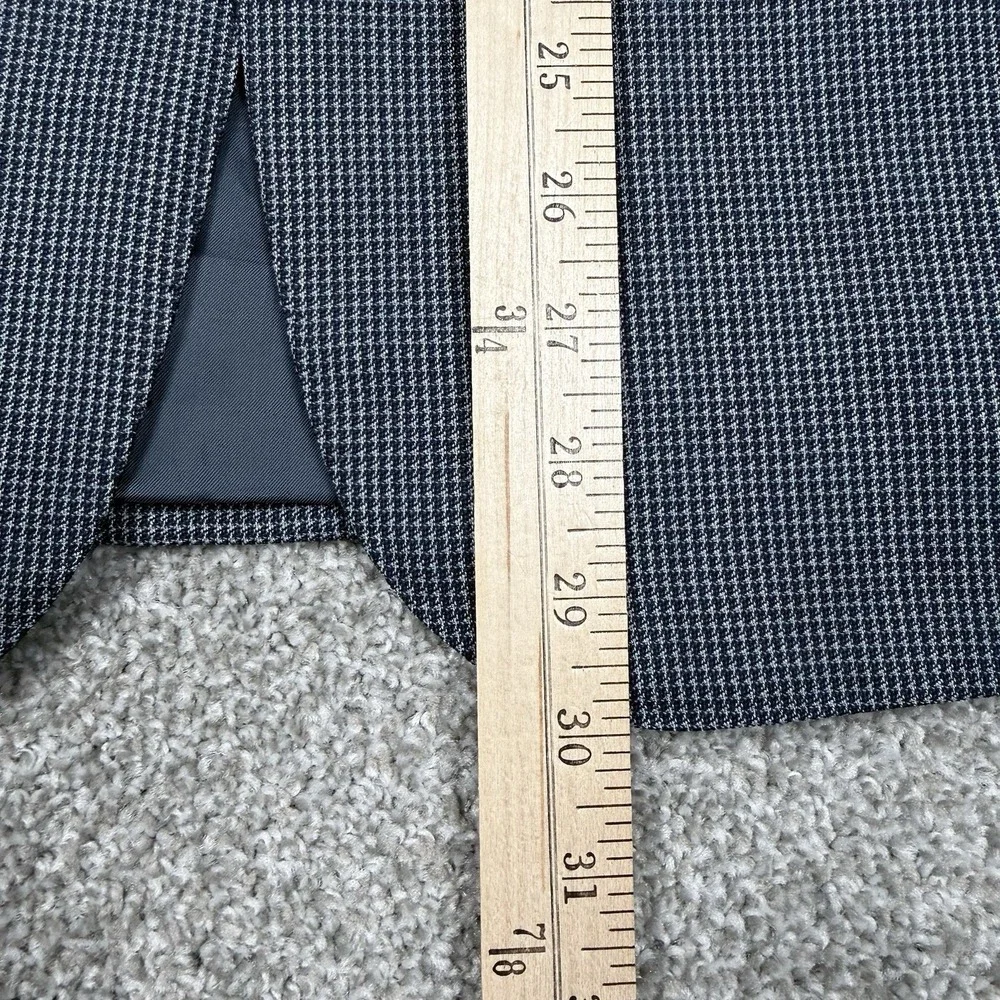 Canali‎ Blazer Mens 42R Blue Micro Check 3-Button 100% Wool Sport Coat Italy